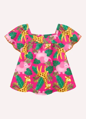 Kyly - Conjunto Infantil Menina Bichinhos Rosa - KYLY