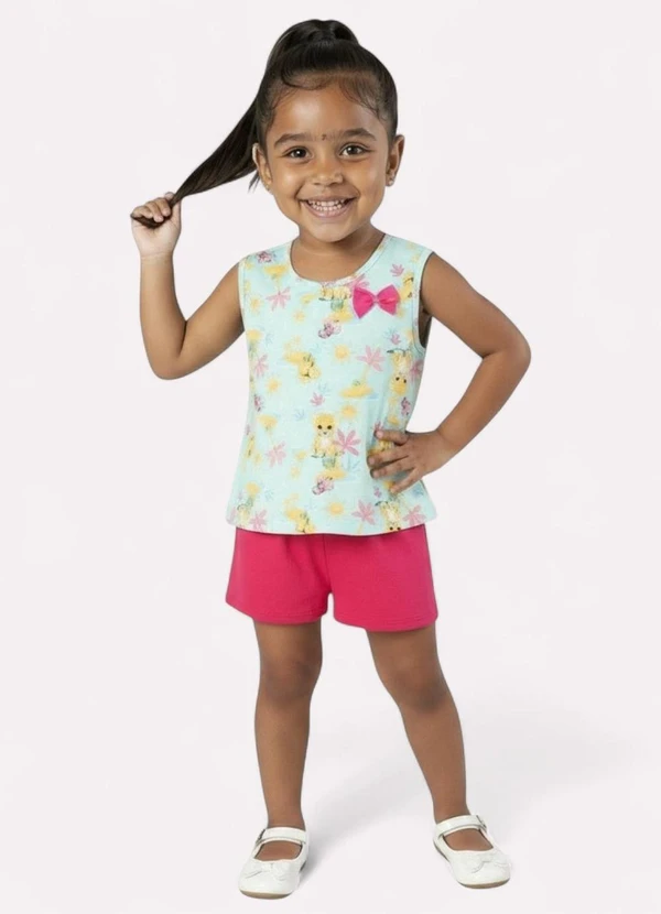 Kyly - Conjunto Infantil Menina Bichinhos Verde