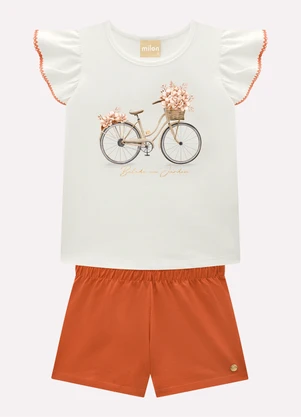 Conjunto Infantil Menina Bicicleta Milon (Bege) - MILON