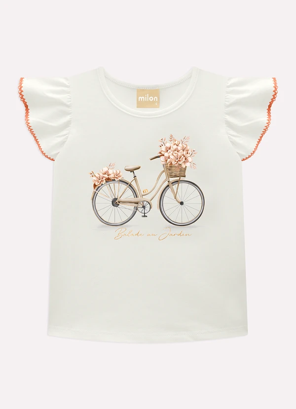 Milon - Conjunto Infantil Menina Bicicleta Milon Bege 2