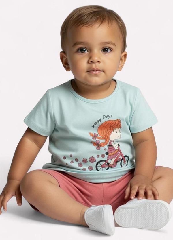 Kyly - Conjunto Infantil Menina Bicicleta Verde