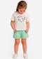 Select - Conjunto Infantil Menina Blusa com Shorts Bege - variação: Bege