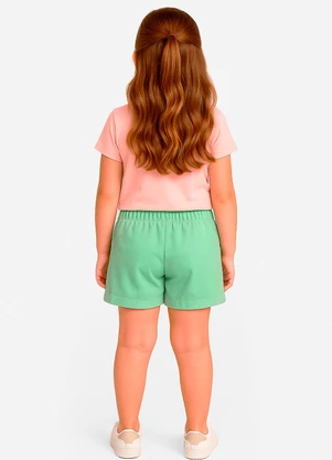 Select - Conjunto Infantil Menina Blusa com Shorts Rosa - SELECT