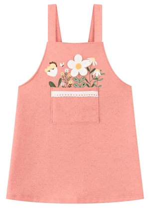 Milli e Nina - Conjunto Infantil Menina Blusa e Salopete Rosa - MILLI E NINA