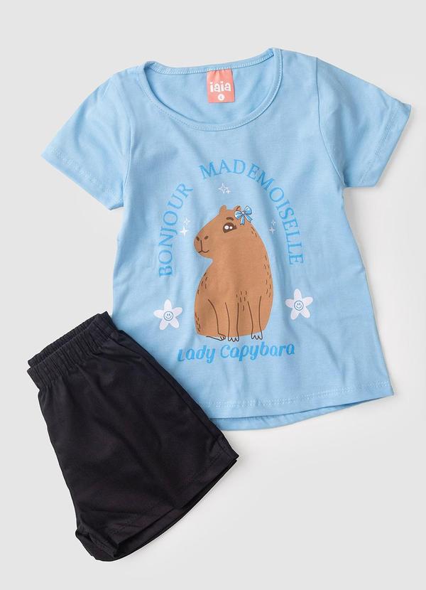 Rosa Azul - Conjunto Infantil Menina Bonjour Iaia Azul 1