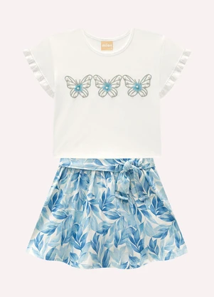 Milon - Conjunto Infantil Menina Borboleta Bege - MILON