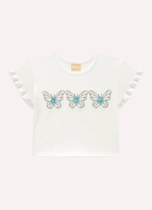 Milon - Conjunto Infantil Menina Borboleta Bege - MILON