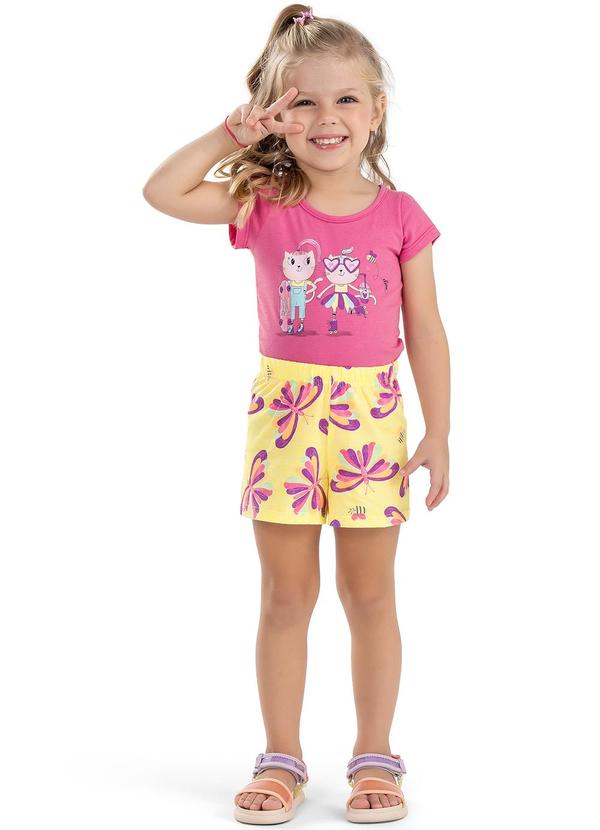 Elian - Conjunto Infantil Menina Borboletas Elian Rosa