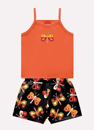 Kyly - Conjunto Infantil Menina Borboletas Laranja - KYLY