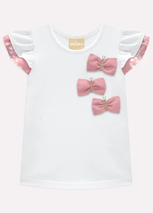 Conjunto Infantil Menina Borboletas Milon (Branco) - MILON