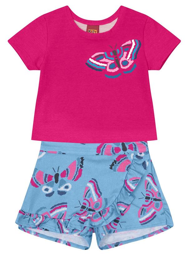Kyly - Conjunto Infantil Menina Borboletas Pink