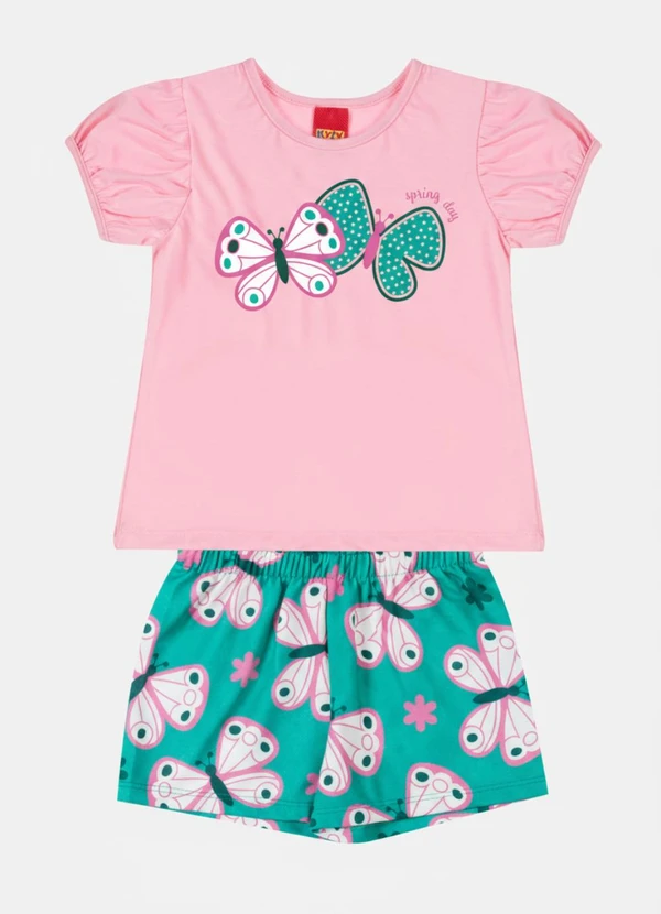Kyly - Conjunto Infantil Menina Borboletas Rosa 1
