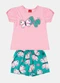 Kyly - Conjunto Infantil Menina Borboletas Vermelho - variação: Rosa