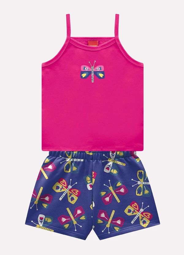 Kyly - Conjunto Infantil Menina Borboletas Rosa