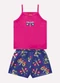 Kyly - Conjunto Infantil Menina Borboletas Cinza - variação: Rosa