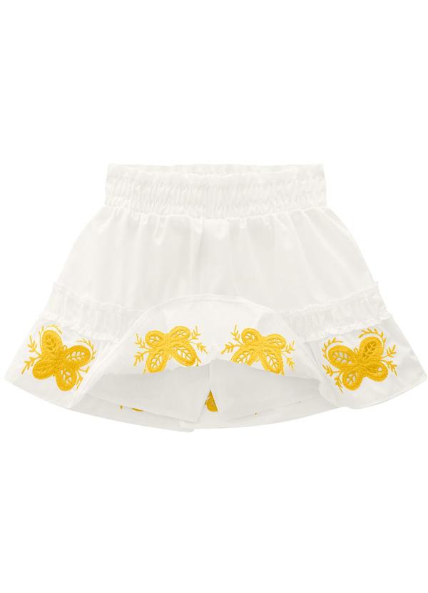 Milon - Conjunto Infantil Menina Bordado Amarelo 5