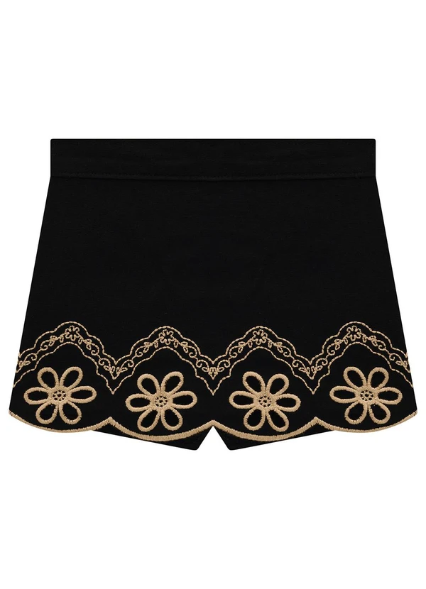 Milon - Conjunto Infantil Menina Bordado Bege 4