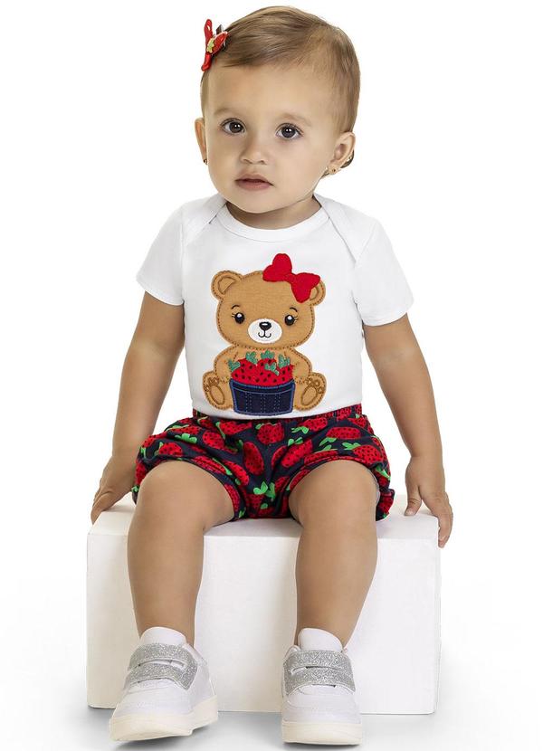 Kyly - Conjunto Infantil Menina Bordado Branco