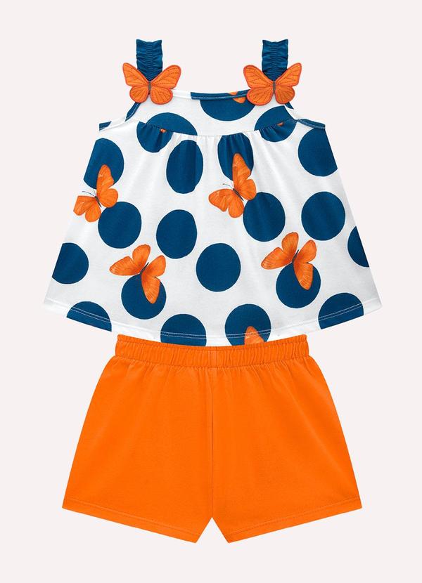 Kyly - Conjunto Infantil Menina Bordado Branco