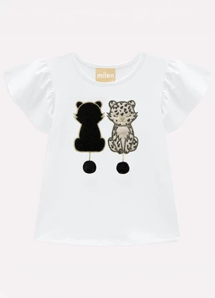 Milon - Conjunto Infantil Menina Bordado Branco - MILON