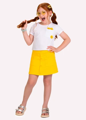 Kyly - Conjunto Infantil Menina Bordado Branco - KYLY