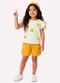 Kyly - Conjunto Infantil Menina Bordado Branco - variação: Branco
