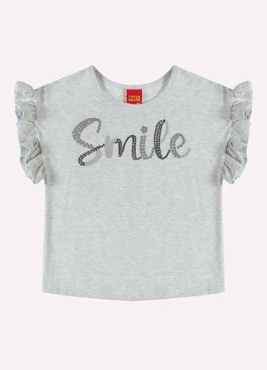 Kyly - Conjunto Infantil Menina Bordado Cinza - KYLY