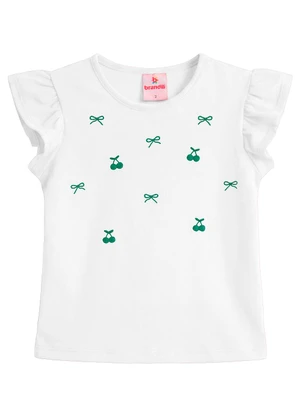 Brandili - Conjunto Infantil Laços e Cereja Verde - BRANDILI