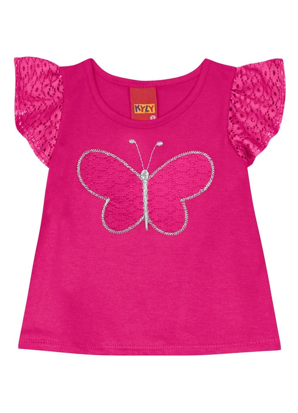 Kyly - Conjunto Infantil Menina Bordado Rosa 3