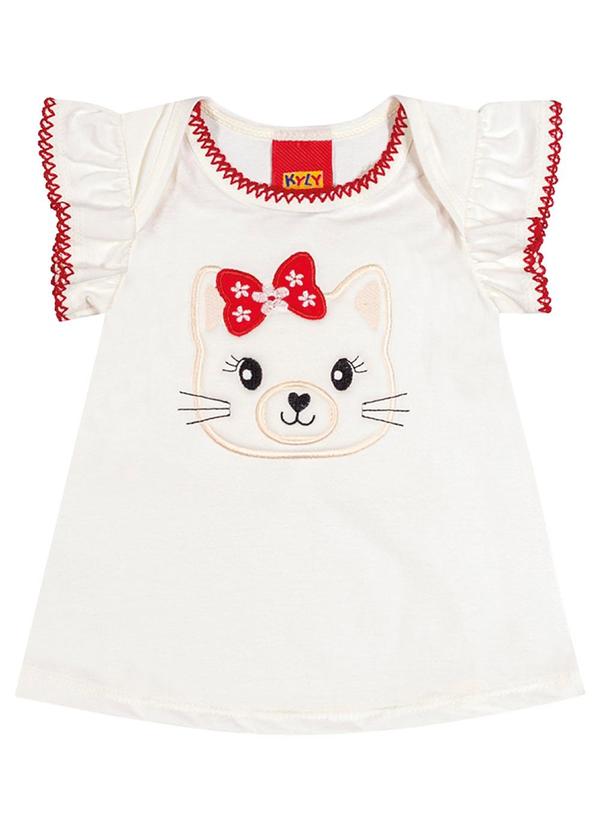 Kyly - Conjunto Infantil Menina Bordado Off White 3