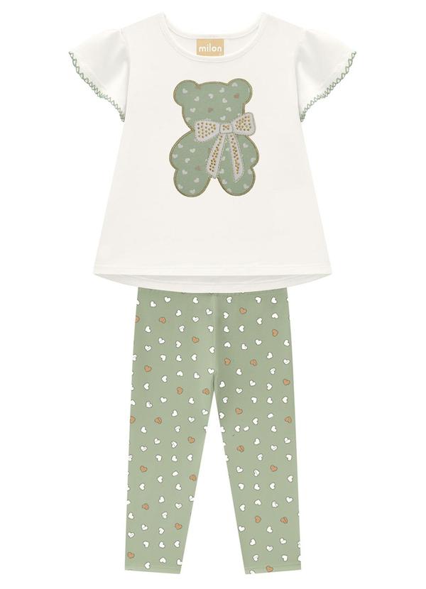 Milon - Conjunto Infantil Menina Bordado Off White 2