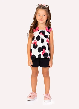 Kyly - Conjunto Infantil Menina Bordado Off White - KYLY
