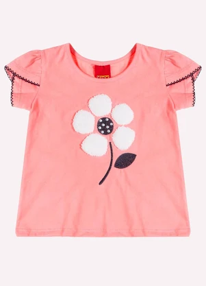 Kyly - Conjunto Infantil Menina Bordado Rosa - KYLY