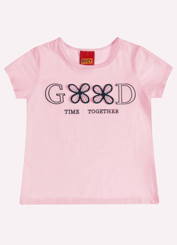 Kyly - Conjunto Infantil Menina Bordado Rosa 2