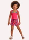 Nanai - Conjunto Infantil Menina Bordado Azul - variação: Rosa