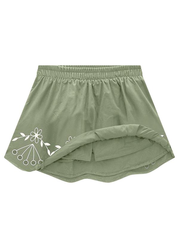 Milon - Conjunto Infantil Menina Bordado Verde 3