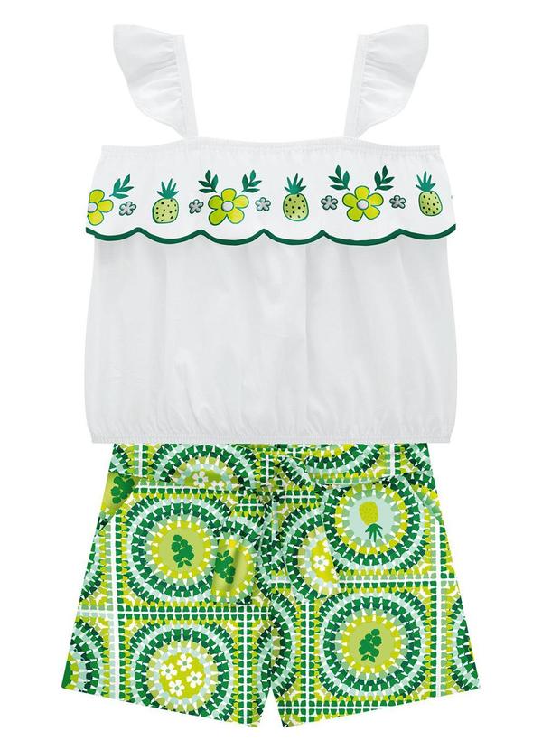 Nanai - Conjunto Infantil Menina Branco 2