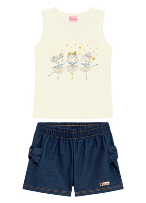Duduka - Conjunto Infantil Menina Branco - DUDUKA