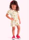 Duduka - Conjunto Infantil Menina Amarelo - variação: Branco