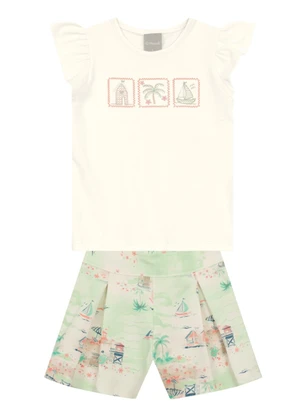 Brandili Mundi - Conjunto Infantil Menina Brilhante Natural - BRANDILI MUNDI