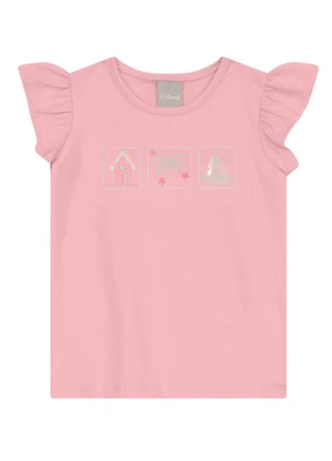 Mundi - Conjunto Infantil Menina Brilhante Rosa - MUNDI
