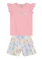 Brandili Mundi - Conjunto Infantil Menina Brilhante Rosa - variação: Rosa