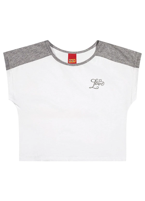 Kyly - Conjunto Infantil Menina Brilho Branco 2