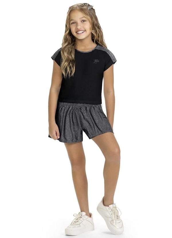 Kyly - Conjunto Infantil Menina Brilho Preto