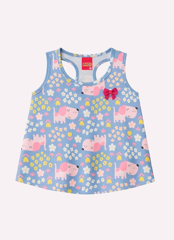 Kyly - Conjunto Infantil Menina Cachorrinho Azul 2