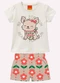 Kyly - Conjunto Infantil Menina Cachorrinho Branco - variação: Branco