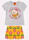 Kyly - Conjunto Infantil Menina Cachorrinho Branco - variação: Cinza