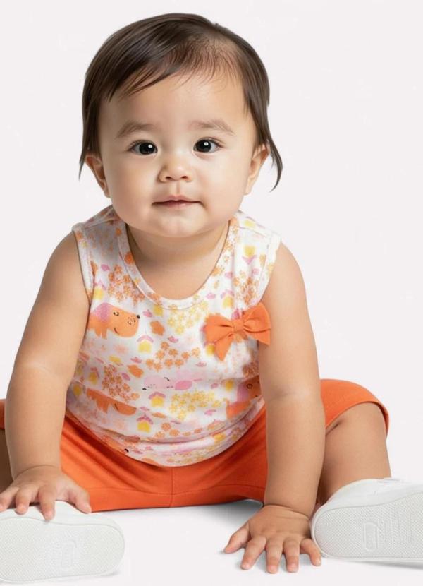 Kyly - Conjunto Infantil Menina Cachorrinho Laranja 2