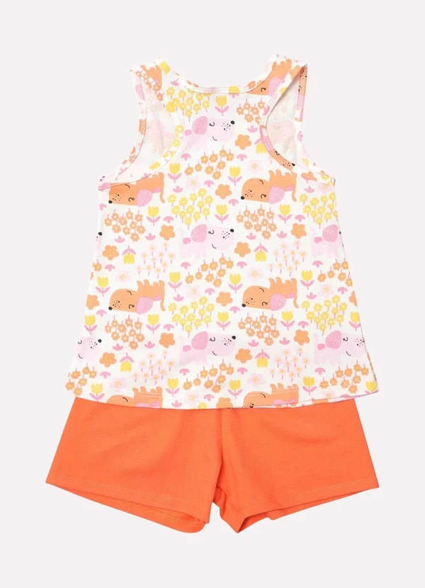 Kyly - Conjunto Infantil Menina Cachorrinho Laranja 3