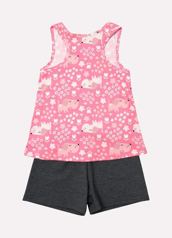 Kyly - Conjunto Infantil Menina Cachorrinho Rosa 3